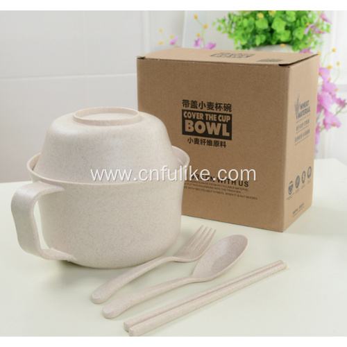 5-Pieces Wheat Straw Dinnerware Set Wholesale